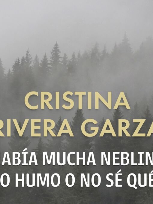 Title details for Había mucha neblina o humo o no sé qué by Cristina Rivera Garza - Available